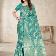 Elegant Jacquard Silk Saree with Designer Blouse Piece for Festive Elegance | TUL-PREM PAKHI SILK VOL-03