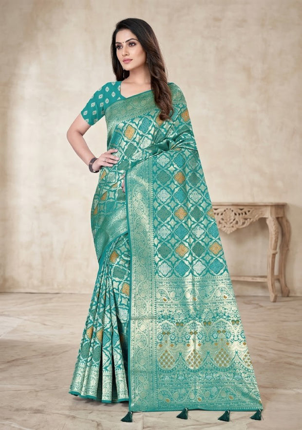 Elegant Jacquard Silk Saree with Designer Blouse Piece for Festive Elegance | TUL-PREM PAKHI SILK VOL-03