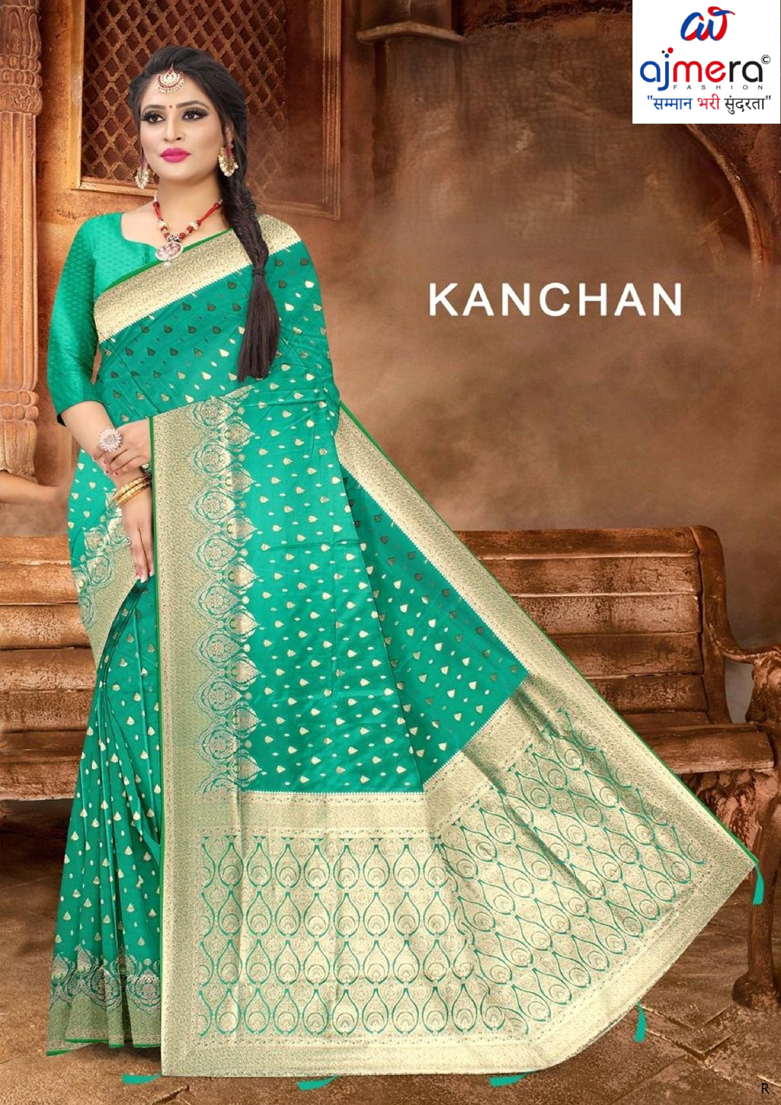 Exclusive Jacquard Silk Saree with Blouse Piece for Premium Cultural Wear | VML-KANCHAN