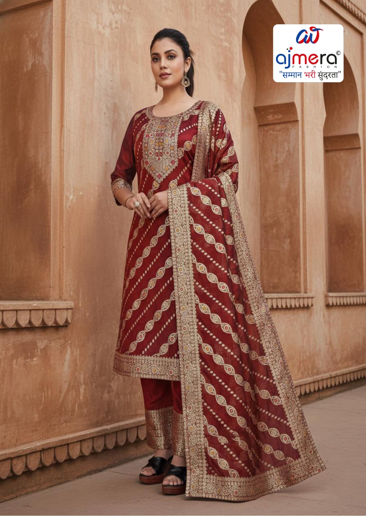 Designer Kurti Pant Dupatta Set for Women | PP-MANBHAVAN