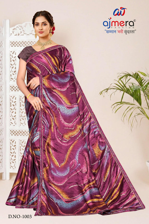 Contemporary Printed Saree with Blouse Piece for Premium Wear | SNR-SPACE