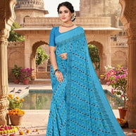 Chic Printed Saree with Blouse Piece for Sophisticated Ethnic Style | GPT-DHAMAKEDAR-4