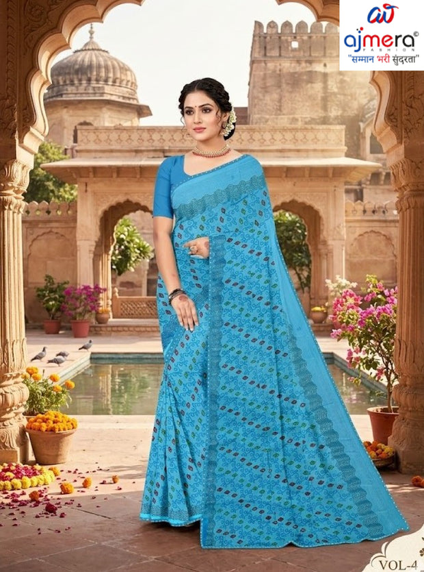 Chic Printed Saree with Blouse Piece for Sophisticated Ethnic Style | GPT-DHAMAKEDAR-4