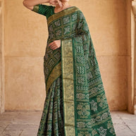 Classic Printed Saree with Blouse Piece for Timeless Traditional Style  | VER-NEELAM-32852