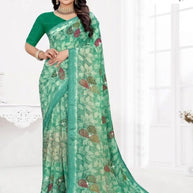 Classic Printed Saree with Blouse Piece for Timeless Traditional Style  | TTS-DHANUSHA