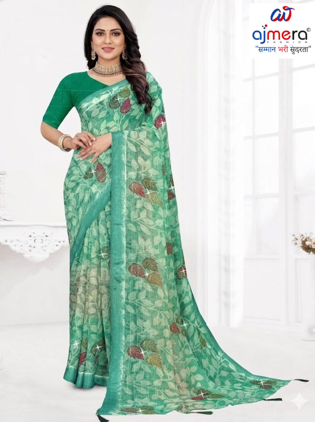 Classic Printed Saree with Blouse Piece for Timeless Traditional Style  | TTS-DHANUSHA