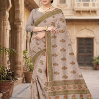 Premium Cotton Saree with Blouse Piece for Premium Ethnic and Traditional Wear | ANT-MUNGA KOTA
