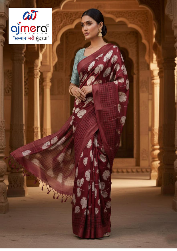 Turkey Silk Print Loose Saree with Blouse for Premium Ethnic and Traditional Wear | POS-TURKY SILK-2