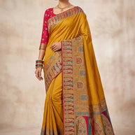 Modern Weave Jacquard Silk Saree With Blouse Piece | PGT-AARVI