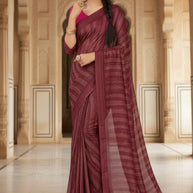 Chic Printed Saree with Blouse Piece for Sophisticated Ethnic Style  | SSR-OPTIONS