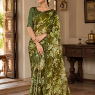 Premium Printed Saree with Matching Blouse Piece for Ethnic Elegance  | RDD-TANUJA