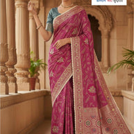 Classic Jacquard Silk Saree with Blouse Piece for Elegant Traditional Look | SBV-SS-5-1604