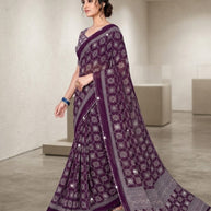 Designer Printed Saree with Blouse Piece for Special Occasions | VDT-DISCO-5