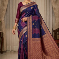 Stylish Jacquard Silk Saree with Blouse Piece for Festive Collection | KSM(M)-DASTAN
