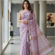 Modern Rapier Silk Matching Saree With Blouse Piece | APL-COPPER CHIMNI