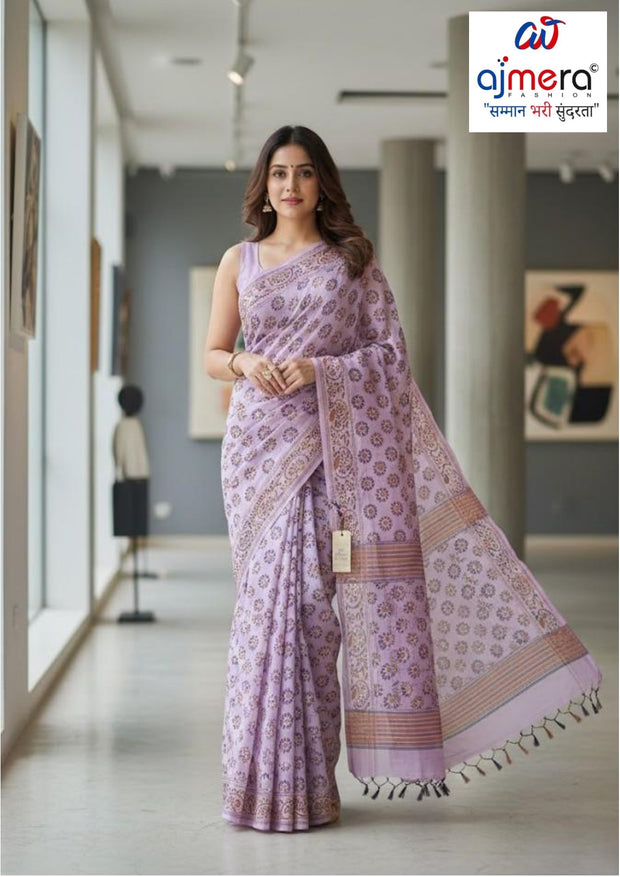 Modern Rapier Silk Matching Saree With Blouse Piece | APL-COPPER CHIMNI