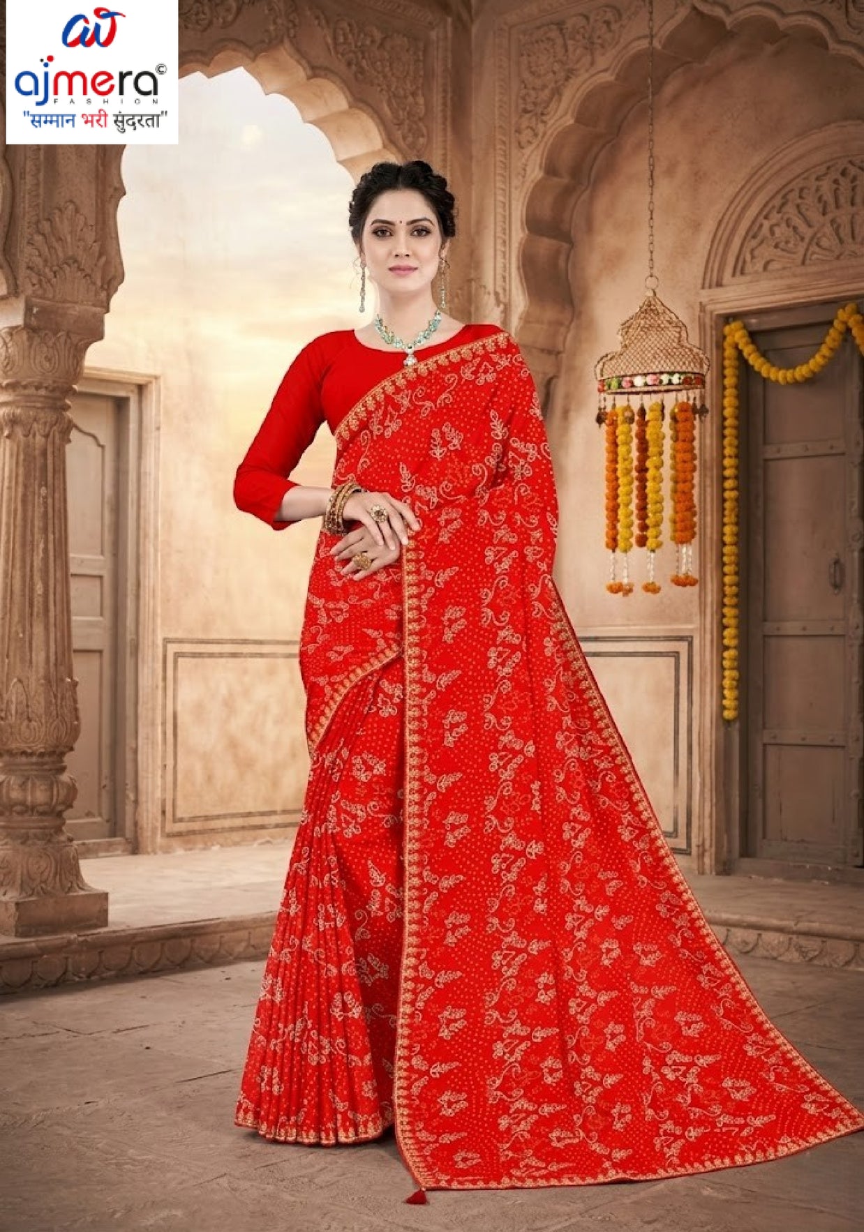 Beautiful Printed Saree with Blouse Piece for Cultural Celebrations | TD-SAVAN