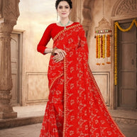 Beautiful Printed Saree with Blouse Piece for Cultural Celebrations | TD-SAVAN