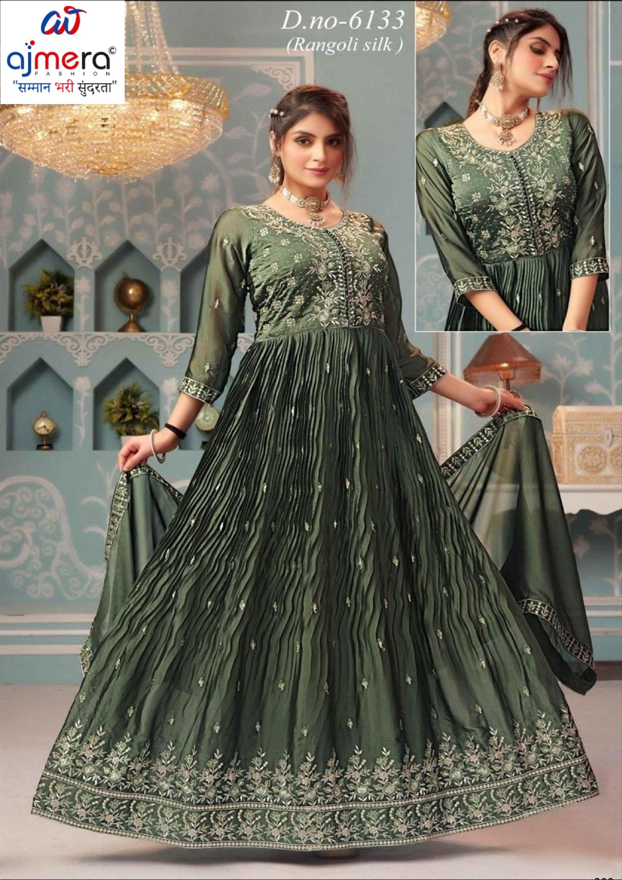 Wholesale Gown Manufacturer Designer Georgette Gown for Women | SHP-6133