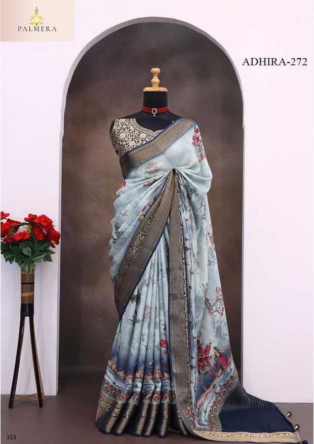 Adhira Viscose Saree with Blouse for Premium Wedding and Occasion Wear | ALL-ADHIRA-272