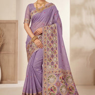 Designer Jacquard Silk Saree with Blouse Piece for Traditional Occasions | CUT-11117
