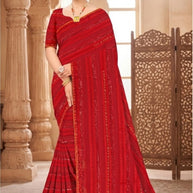 Trendy Dyed Matching Saree with Blouse Piece for Premium Ethnic and Traditional Wear | TIK-BAJIRAO