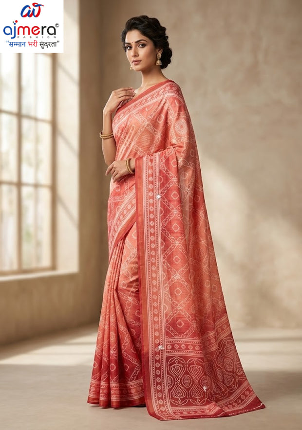 Fashionable Printed Saree with Blouse Piece for Festive Collection | SSR-PRIYATAMA