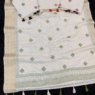 Apricot Linen Saree with Blouse for Premium Ethnic and Designer Wear | ALL-APRICOT-383