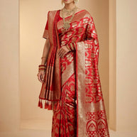 Heritage Weave Jacquard Silk Saree With Blouse Piece | AYH-NOBLE WEAVE