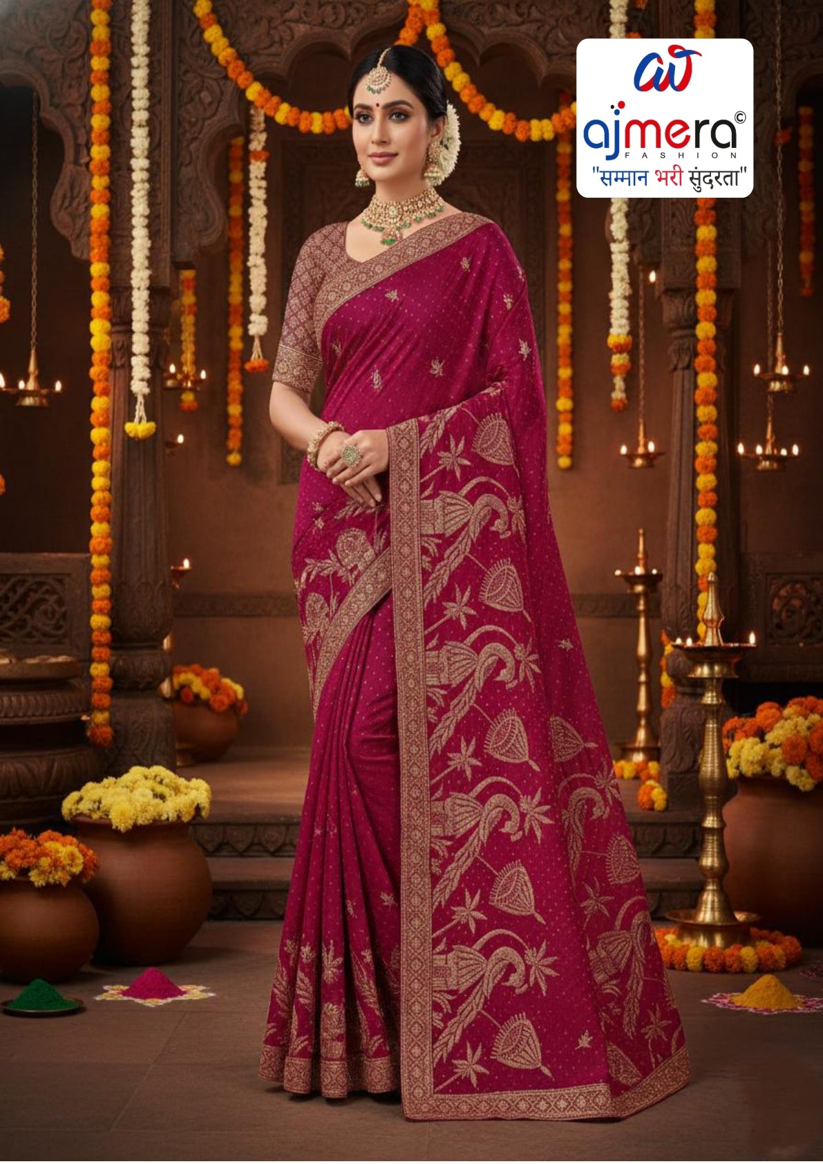 Fancy Saree Wholesale Supplier with Blouse Piece for Premium Ethnic and Traditional Wear | VKM-ZILA