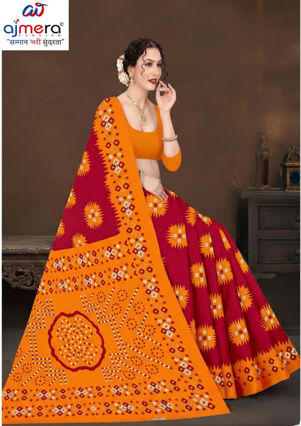 Designer Cotton Saree with Without Blouse for Premium Ethnic and Traditional Wear | TES-RED GOLD