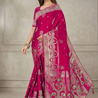 Stylish Jacquard Silk Saree with Blouse Piece for Festive Collection | PLP-UMANGI