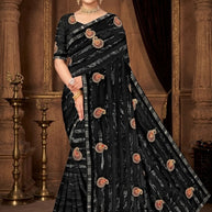 Rimzim Satin Dyed Matching Saree with Blouse Piece for Premium Ethnic and Traditional Wear | VKM-HIGH COURT