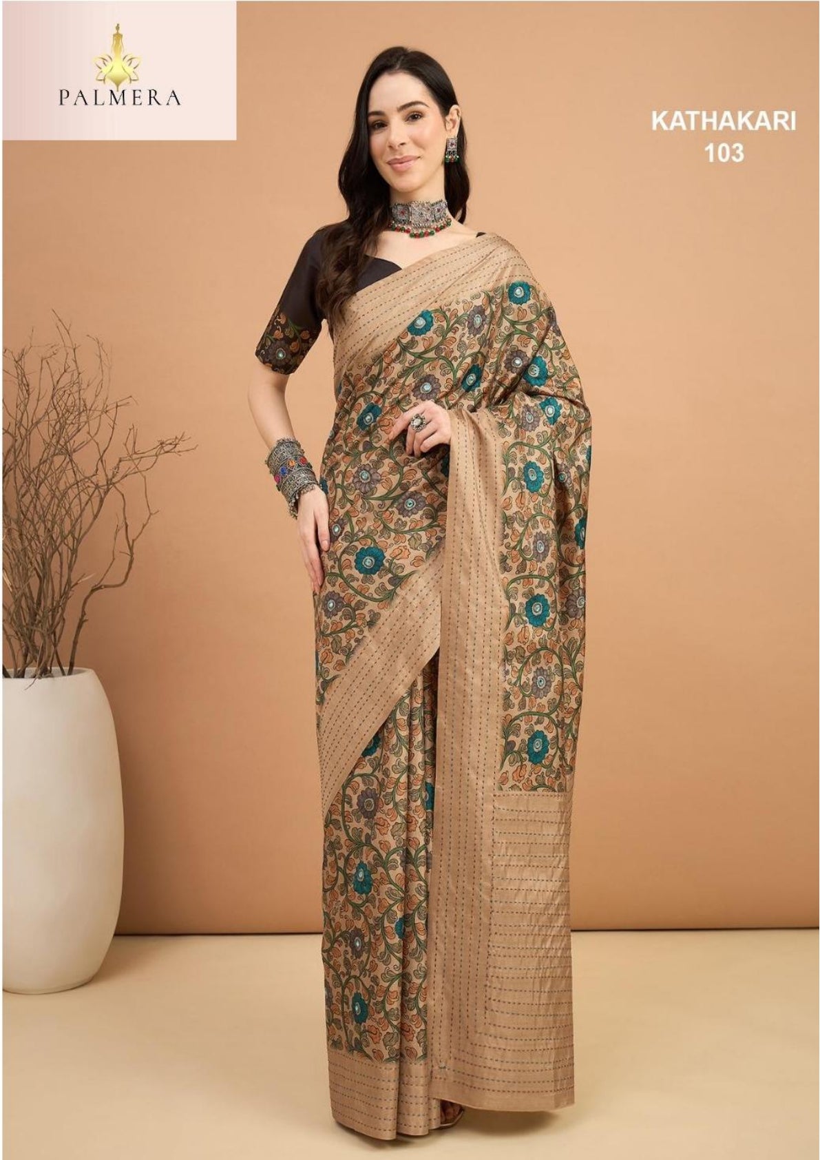 Palmera Saree Manufacturer and Palmera Saree Supplier | ALL-KATHAKARI VOL-01