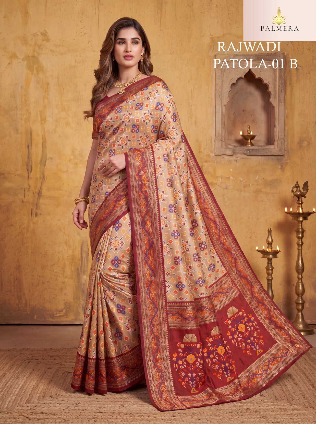 Palmera Saree Wholesaler and Palmera Saree Supplier | ALL-RAJWADI PATOLA-01