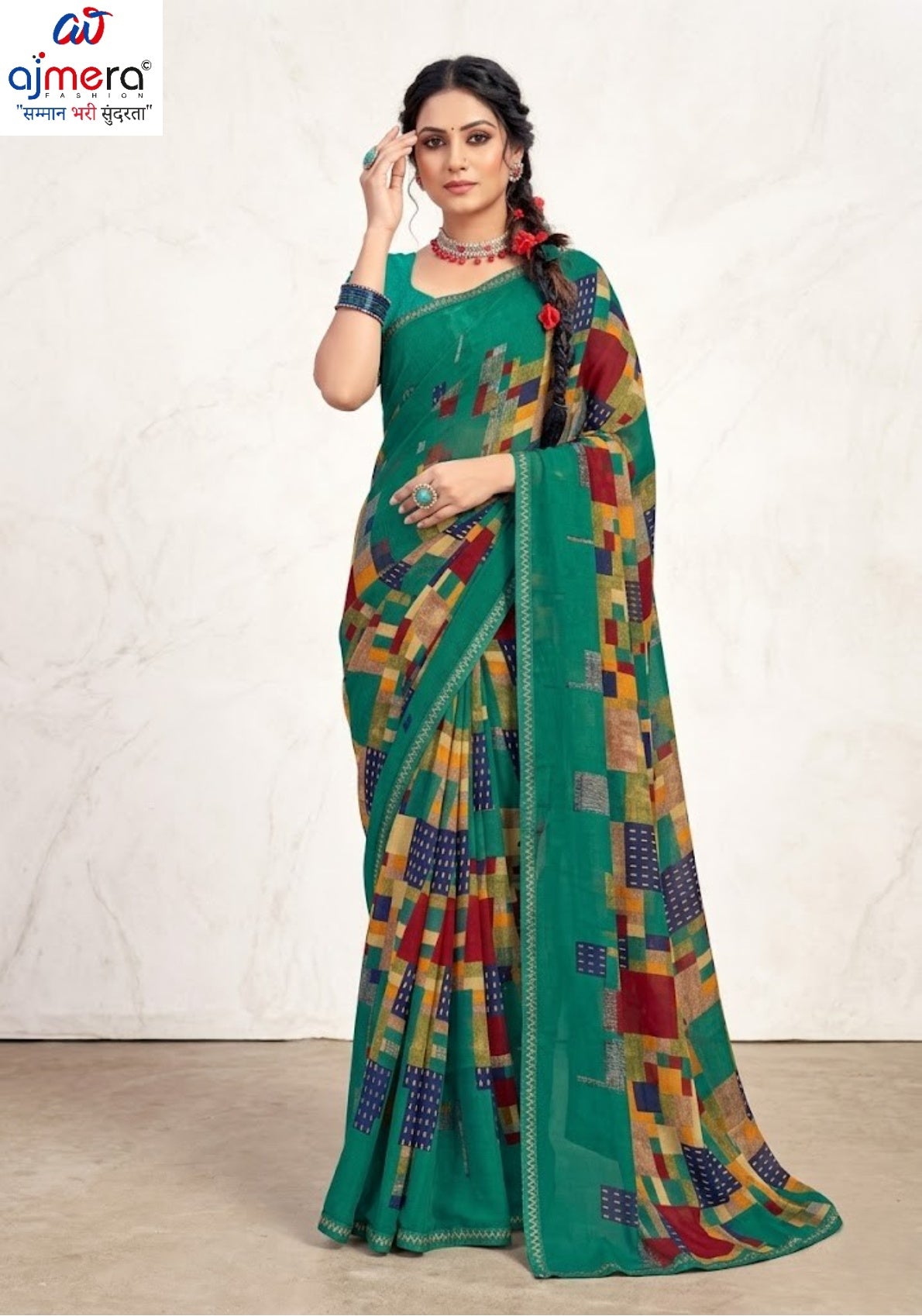 Stylish Printed Saree without Blouse for Traditional Celebrations  | CAS-KRANTI