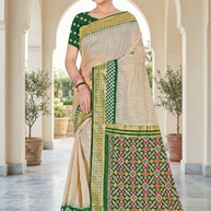 Graceful Jacquard Silk Saree with Blouse Piece for Timeless Ethnic Fashion | TUL-AARTI RIDHIMA COTTON