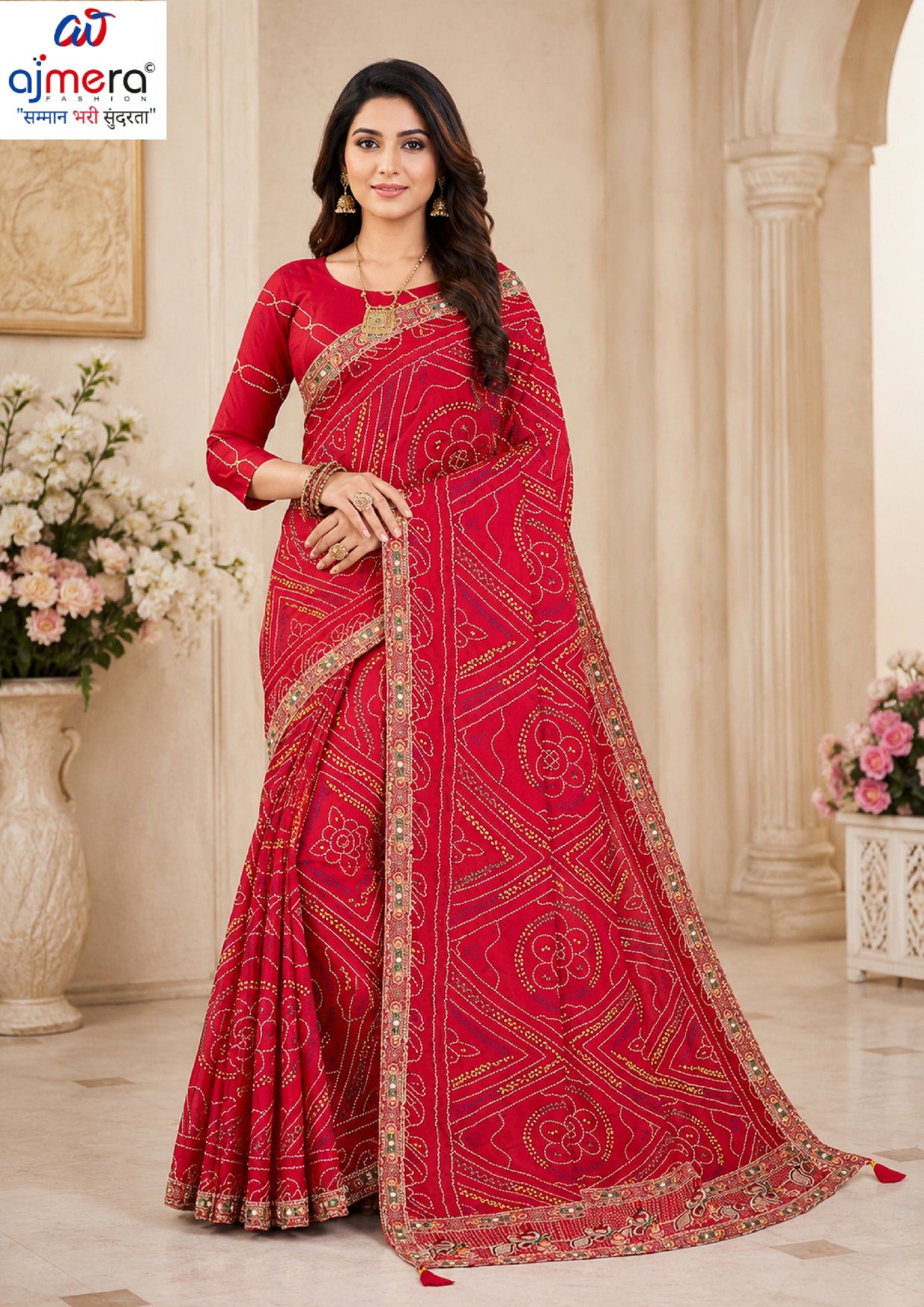 Georgette Print Loose Saree with Blouse for Premium Ethnic and Traditional Wear | TD-SUDHATI