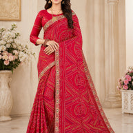 Georgette Print Loose Saree with Blouse for Premium Ethnic and Traditional Wear | TD-SUDHATI