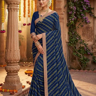 Dyed Matching Saree in Surat without Blouse for Premium Ethnic and Traditional Wear | JP-KITKAT