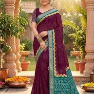Designer Printed Saree with Blouse Piece for Special Occasions  | VDT-SONAKSHI-4