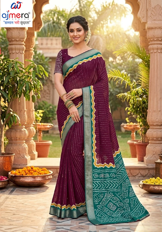 Designer Printed Saree with Blouse Piece for Special Occasions  | VDT-SONAKSHI-4