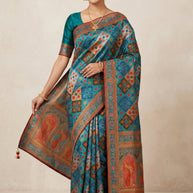 Festive Wear Jacquard Silk Saree With Blouse Piece | WSO-CHANDRIKA