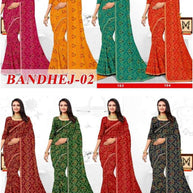 Bandhej Printed Saree with Traditional Ethnic Print Design | TP-BANDHEJ