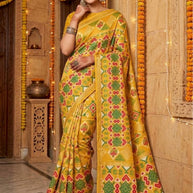 Fashionable Printed Saree with Blouse Piece for Festive Collection  | SSR-AMEESA