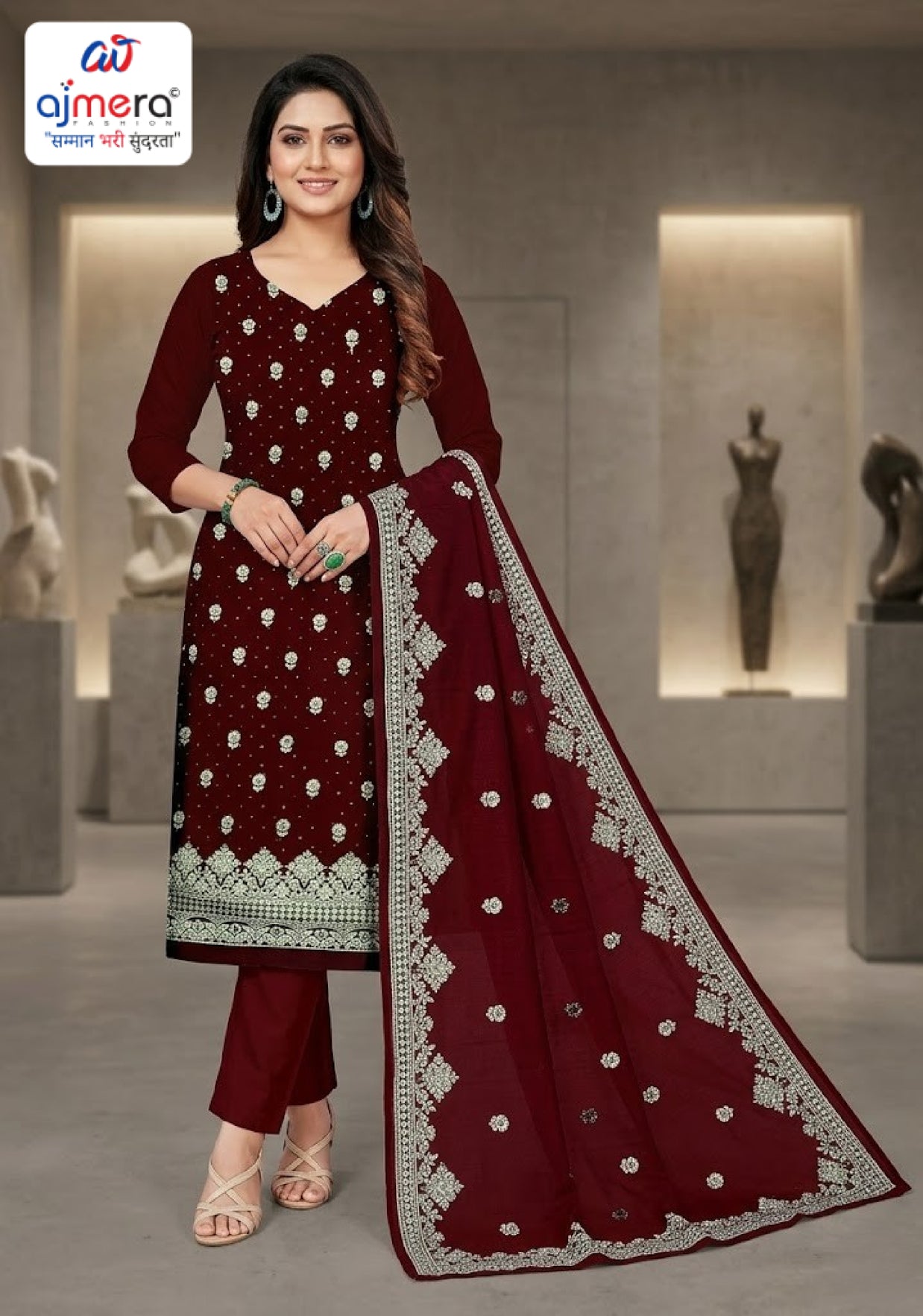 Elegant Georgette Unstitched Suit Material | LEO-6079