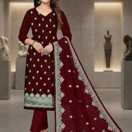 Elegant Georgette Unstitched Suit Material | LEO-6079