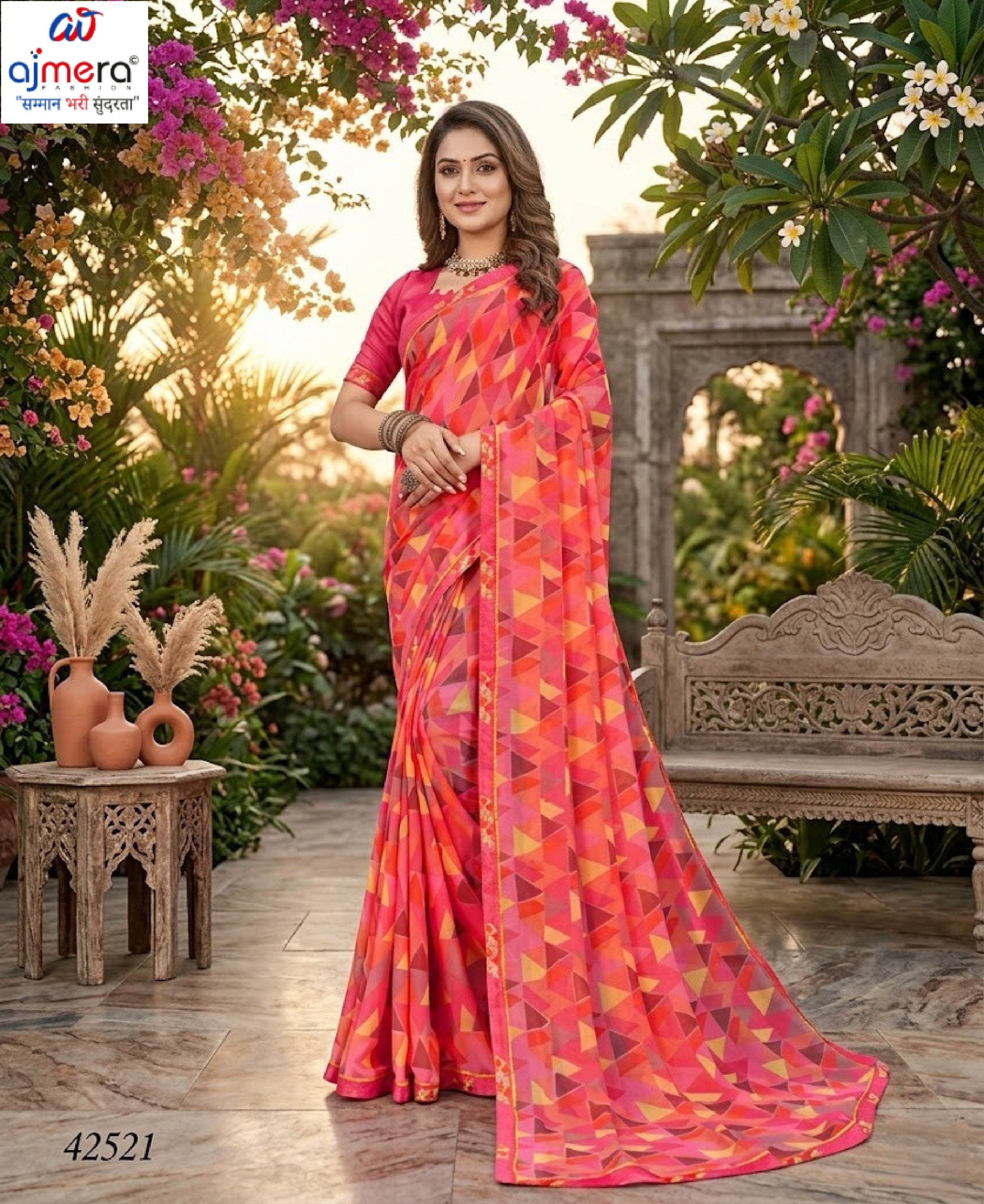Classic Printed Saree with Blouse Piece for Timeless Traditional Style  | RDD-SHAAN VOL-03