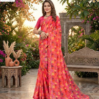 Classic Printed Saree with Blouse Piece for Timeless Traditional Style  | RDD-SHAAN VOL-03