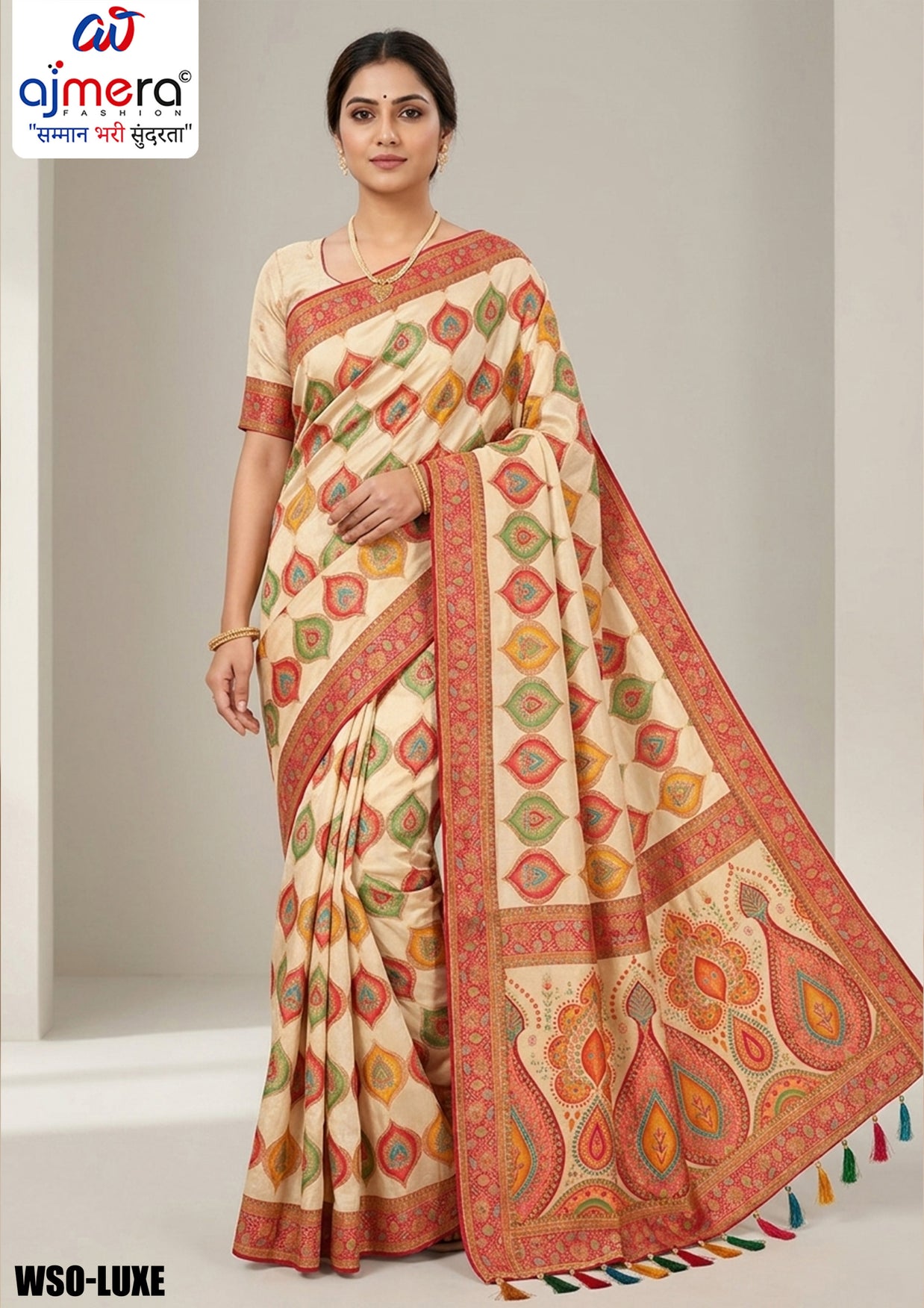 Luxury Weave Jacquard Silk Saree With Blouse Piece | WSO-LUXE